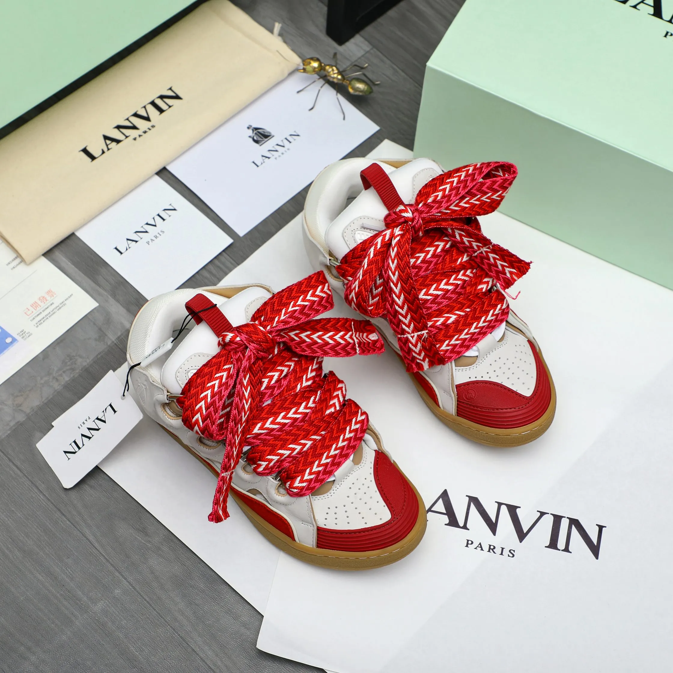 Men's shoes 💰740 [Lanvin] Lanvin high-end quality original couple's casual shoes - Upper: imported cowhide leather splicing breathable mesh - Inner lining: Lycra elastic lining - Outsole: original rubber outsole - Super high quality control·Fine workmanship: highlighted (high-end·luxury·grade) -Size: 36-45 (45 can be customized)